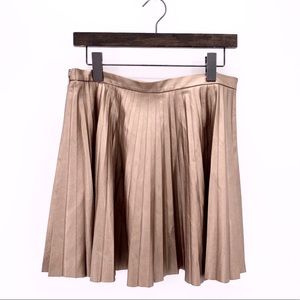 Victoria’s Secret Gold Metallic Pleated Mini Skirt